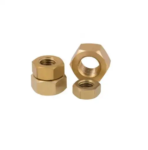 Yisen factory manufacture high quality DIN934 hex nuts brass material brass nuts M6 M8 M10 low price