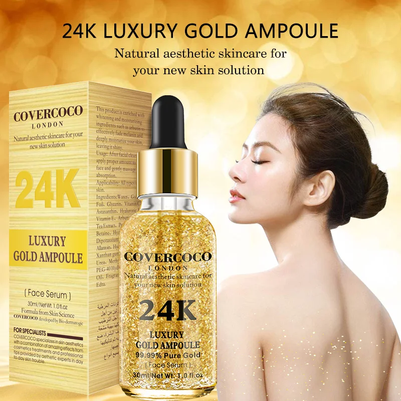 Beauty Personal Care 24k Gold Essence Organic SkinCare Hyaluronic Serum Skin Care Anti Aging Collagen Vegan Cosmetics Face Serum