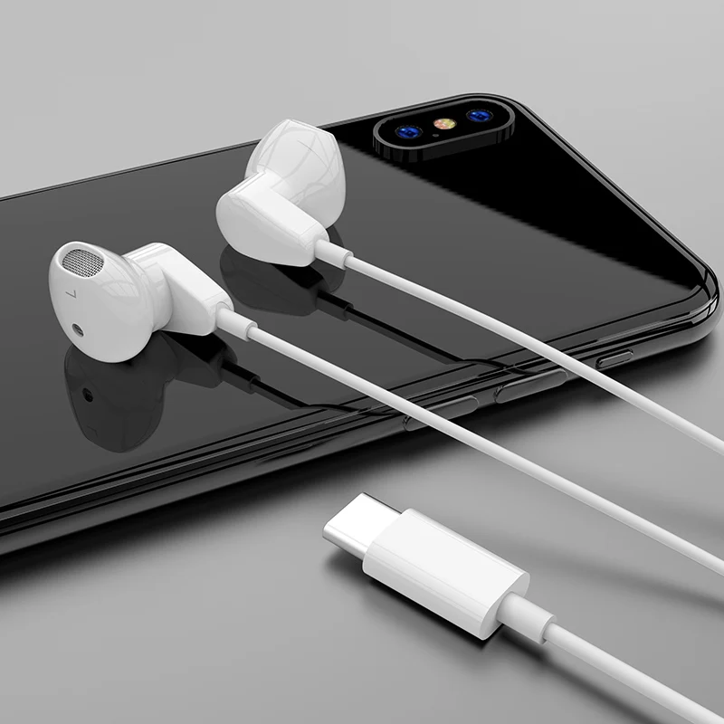 Type C in-ear Earphone with Mic For Huawei For Xiaomi