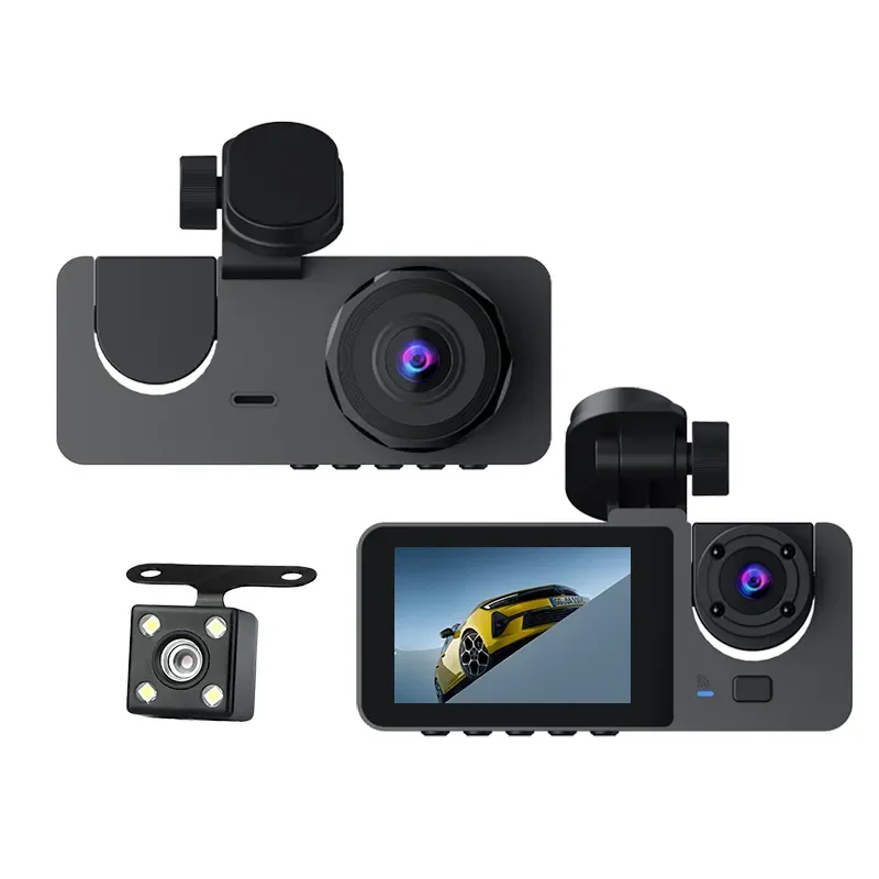 Best Three Ways Dash Camera Car DVR Digital Video Recorder 1080P Car Camera Drive Recorder Night Vision Vehicle Blackbox