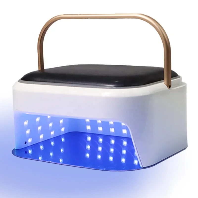 218w Rechargeable Uv Led Light Lamp With Black Hand Pillow Cordless Portable Professional Nail Lamp Salon Wholesale