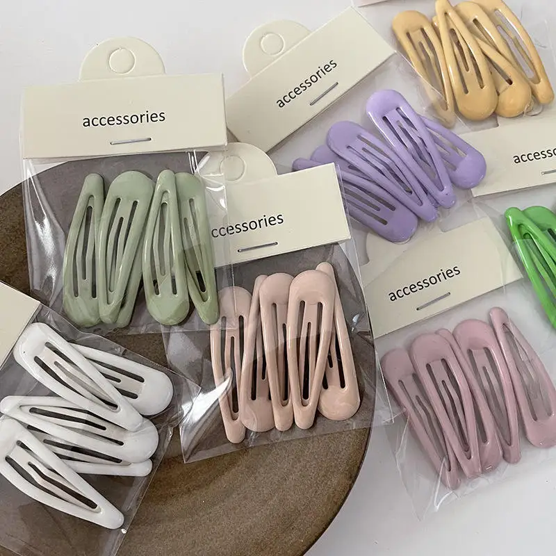 JIRIS 5pcs/bag Hot Sale Mini Hair Pins Barrettes Clips Pour Kid Baby Hair Clips Metal Snap Clips For Hair Women Girls