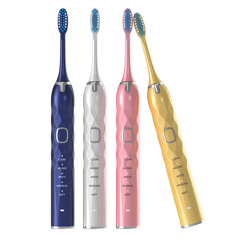 High Quality Smart Sonic 6 Modes Rechargeable Customizable USB Diamond Gradient Optimal Oral Electric Toothbrush