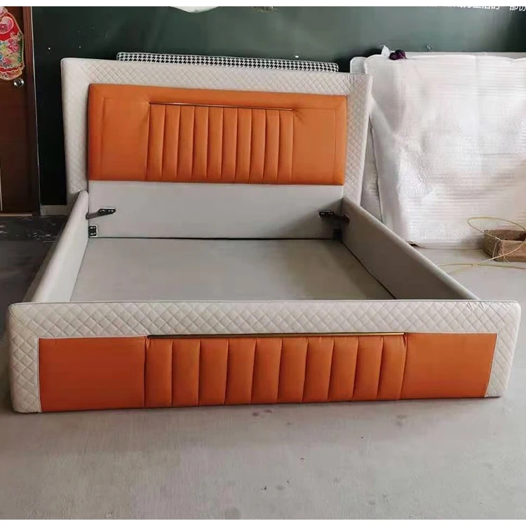 CH8832 new design bedroom set modern luxury ottoman bed set wood hotel beds with storage