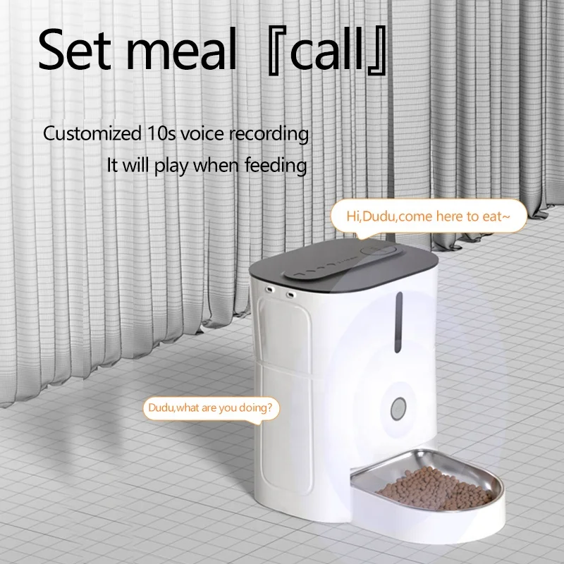 Wifi Type Automatic Smart Pet Feeder 3L Customized Cat Pet Puppy Dog Pet Bowls & Feeders