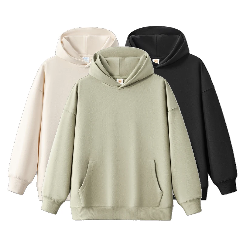 Wholesale Custom 400Gsm Heavyweight No Strings Oversize Fashion Hoodies Loose French Terry Hoodie