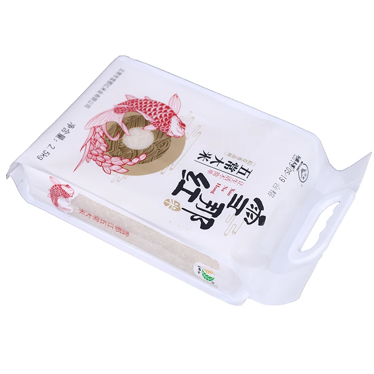 Оптовая продажа пластиковый мешок ручка из риса мешок шелухи мешок