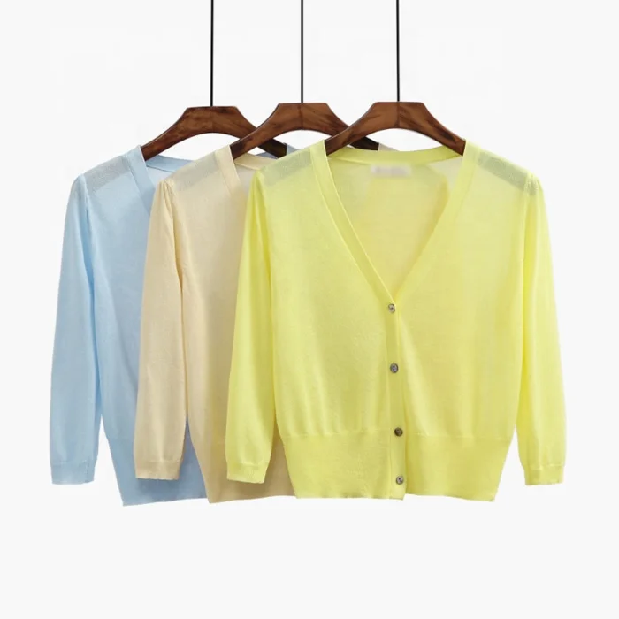 Весна-лето 2021, одежда для девочек разных цветов, Женский базовый солнцезащитный свитер, кардиган, женские вязаные свитера
