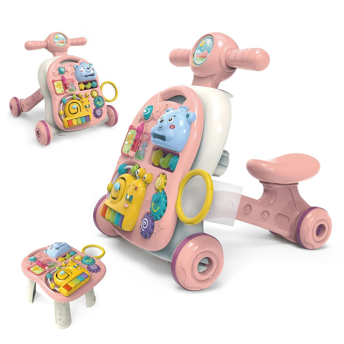 Andador Para Bebes Push Walker Baby Product Educational Activity Toys Toddler Learning Baby Walker 4 In 1 With Wheels And Seat