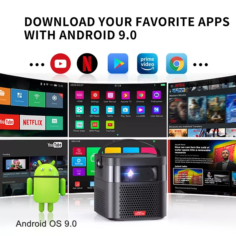 K15 DLP 960*540P 4K projector portable android 3d dlp mini smart projector for home theater