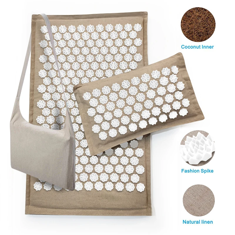 
Factory cotton fabric surface massage nail plates Material Color Eco Acupressure Massage Mat 