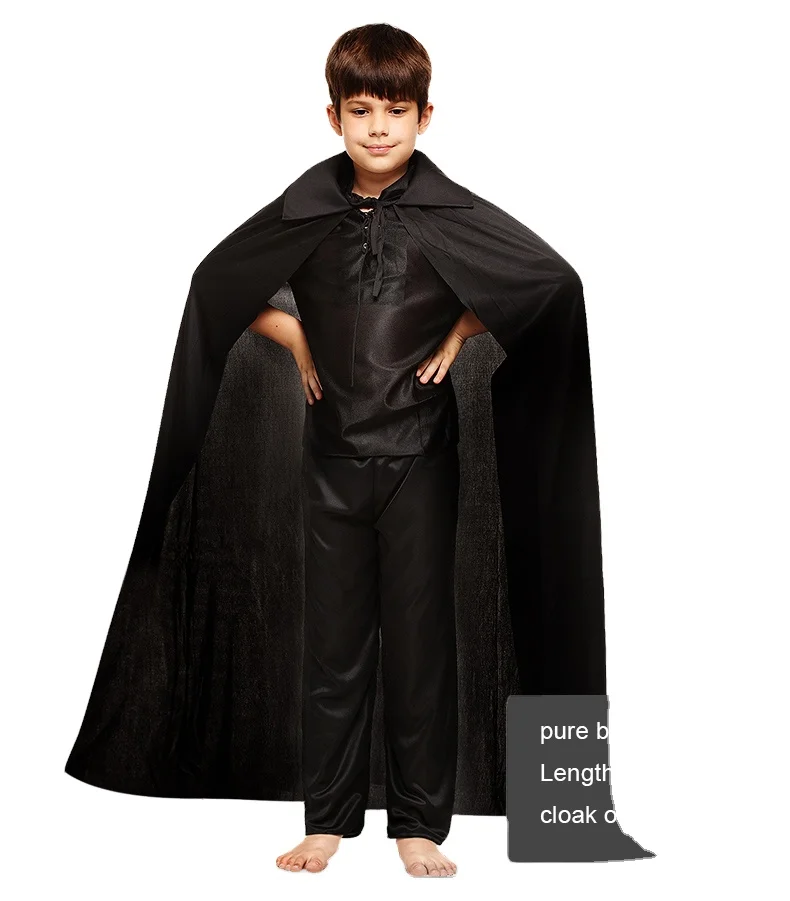 Halloween costume Adult children black cloak wizard robe death vampires cosplay costume