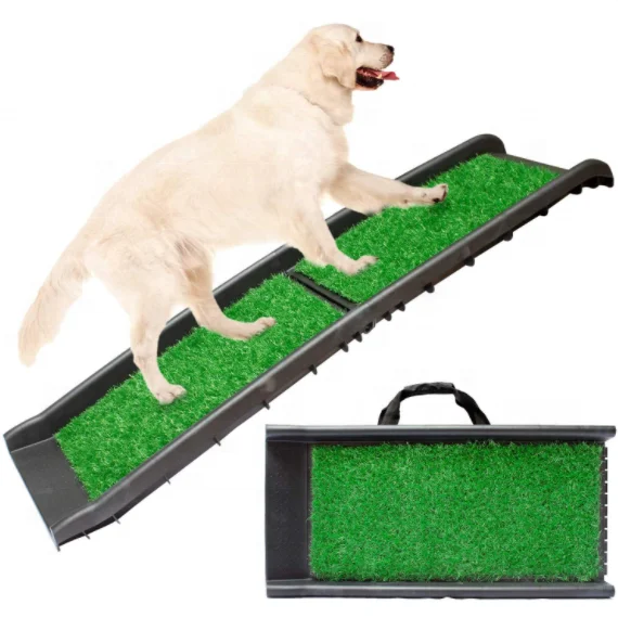 Amazon производитель 2020 газон автомобиль рампа для собак Складная портативная складная рампа для домашних животных лестница для автомобиля SUV автомобиль подъемник для питомцев путешествия на открытом воздухе свет