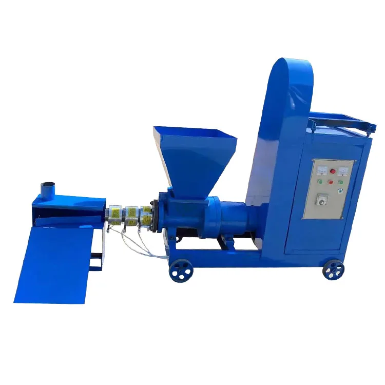 Small coal biomass sawdust conconut shell rice husk charcoal making machine log wood press briquette machine
