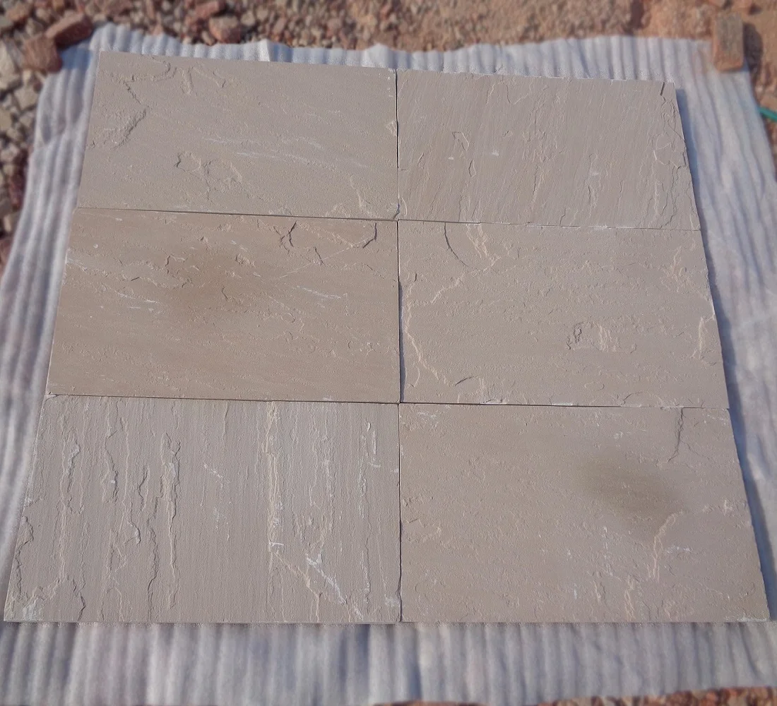 Heavy Quality Dholpur Beige Natural Top Calibrated Bottom Hand Cut Edges Sandstone Best Stylish Design