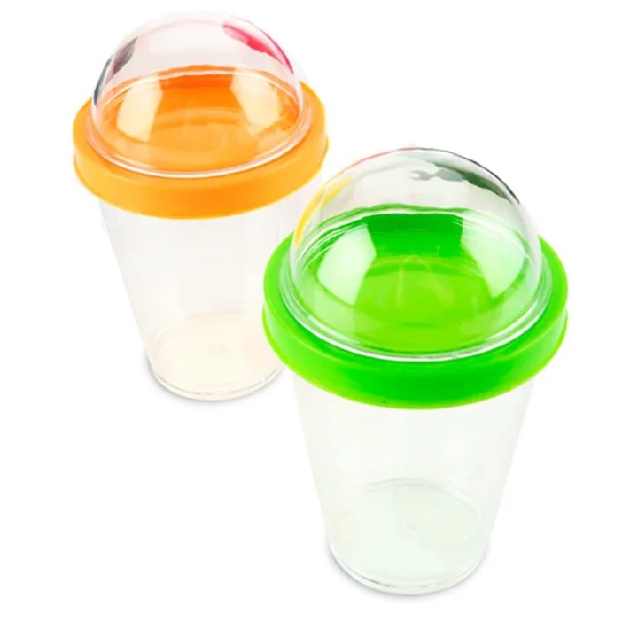 Custom Printed Plastic Breakfast Yogurt Container Cup On The Go With Lid With Spoon