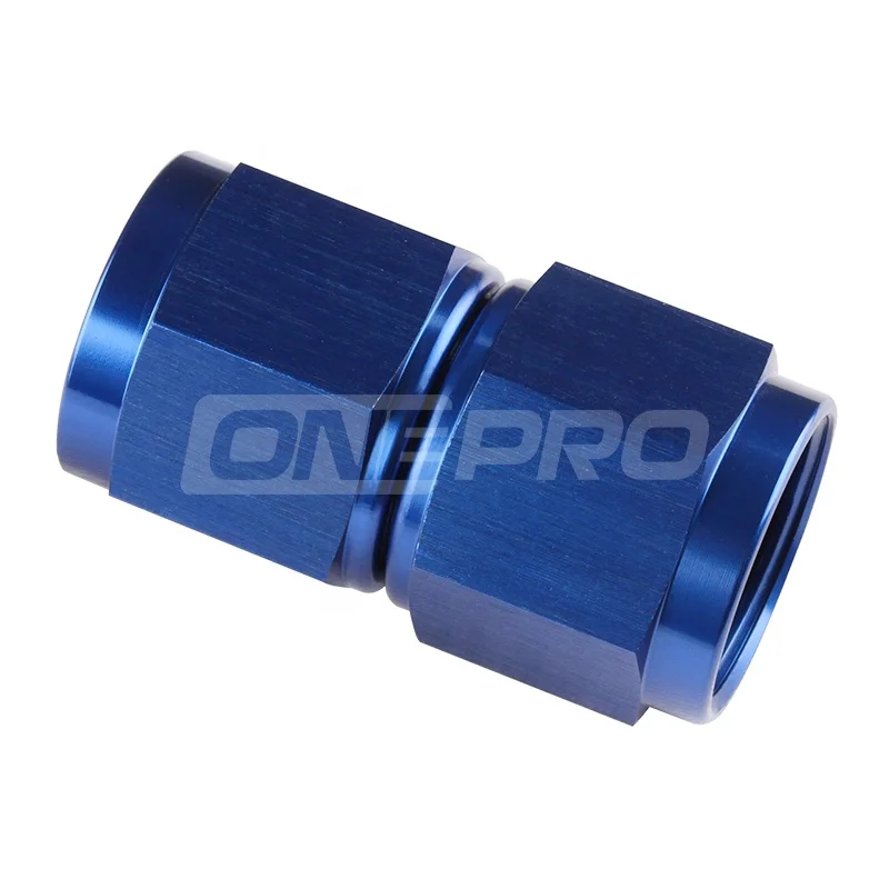 
Straight Aluminum -3 -4 -6 -8 -10 -12 AN Female Swivel Adapter Union Coupler Fitting 