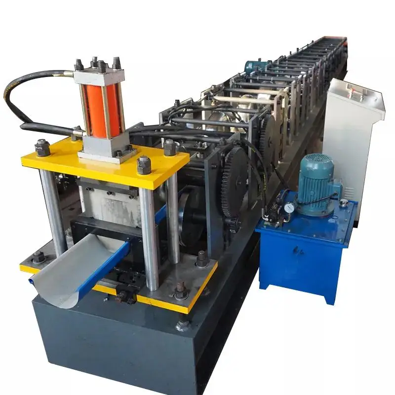 Steel metal rain gutter tube making machine metal eaves through roll forming machine can be customized by your need