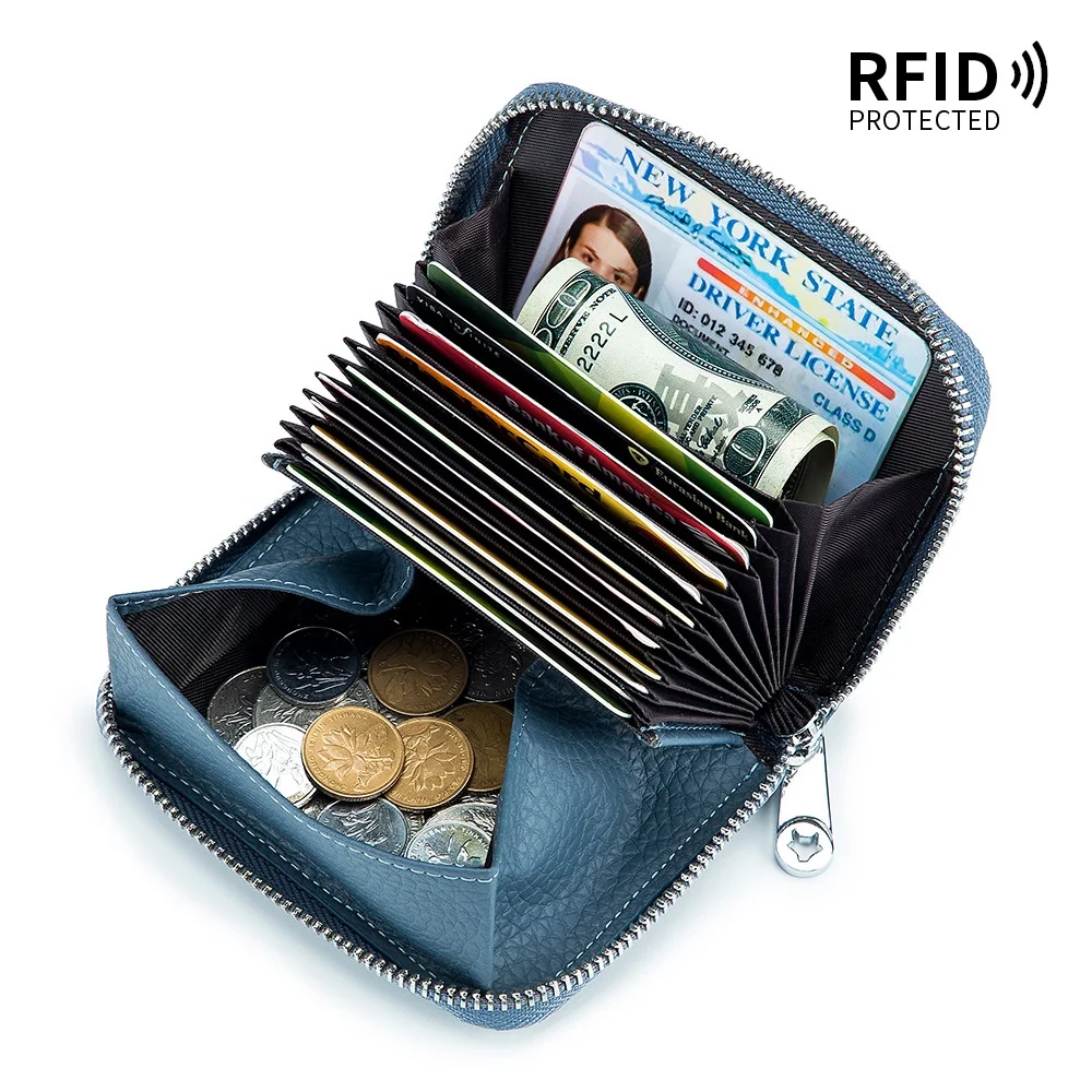 Оптовая продажа RFID кредитница с молнией
