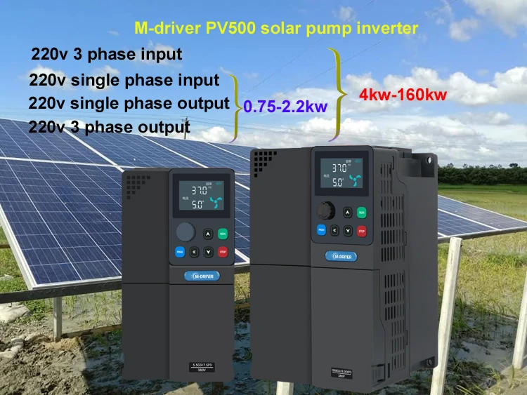M-driver DC AC Inverter Drive 30kw 40hp 3 Phase 380v 440v Solar Pump Inverter for Irrigation