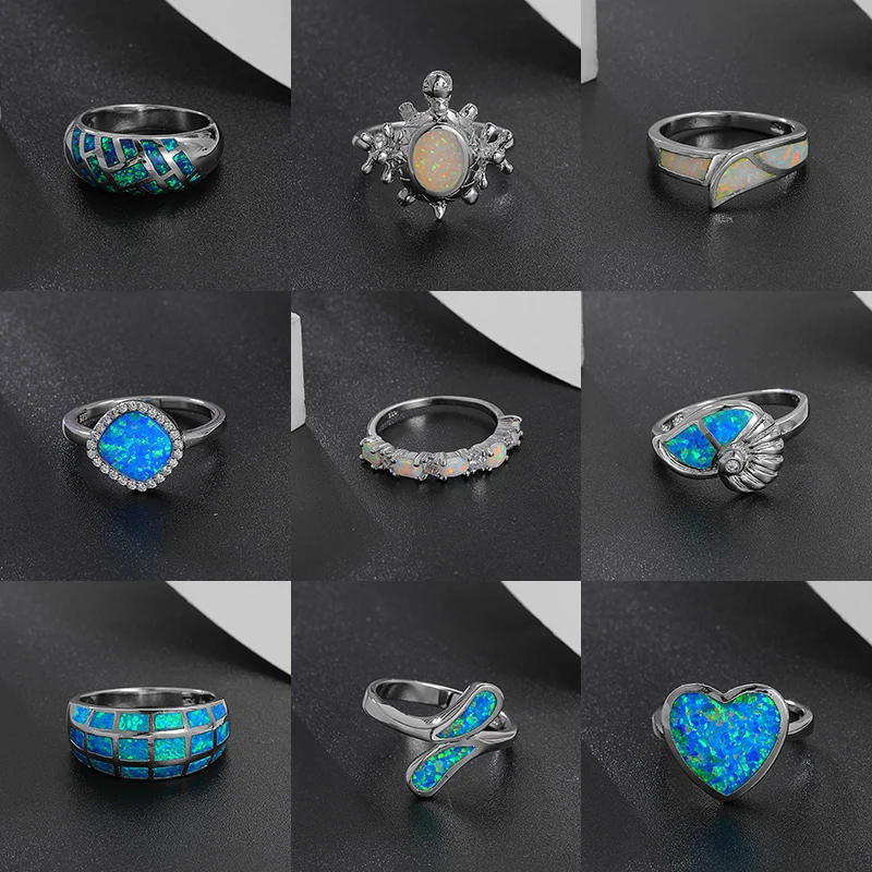 XYOP Let The Years Go By Only Willing To Lock Your Hand Opal Ring Get Married
