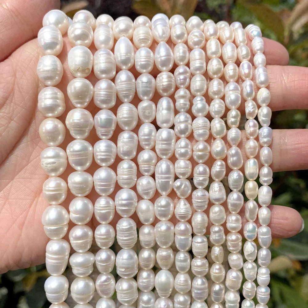 4-5mm 5-6mm 6-7mm 7-8mm 8-9mm 9-10mm 10-11mm High Quality Rice Shape Natural Freshwater Pearl Beads For Jewelry Making DIY