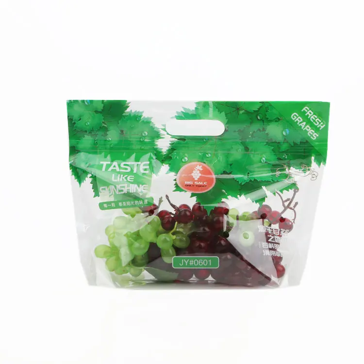 Fresh Fruits Vegetables Packaging Pouch For Vegetable Transparent Fruit Packaging Bag