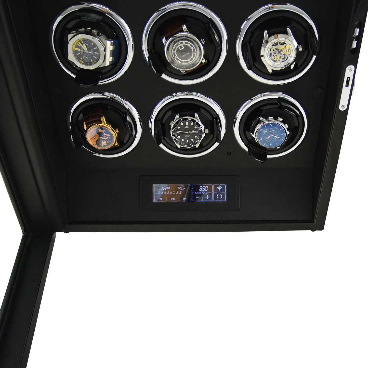 Goochy GC03-N85EB-L-ARF Hot Selling Handmade Wholesale Fingerprint Unlock LED Light Luxury Automatic watch winder safe