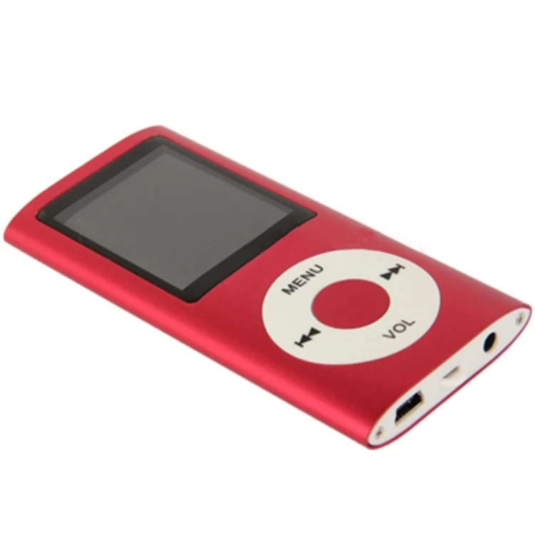 Good Product 1.8 inch TFT Screen Metal MP4 Player with TF Card Slot Support Recorder FM Radio E-Book and Calendar(Red)