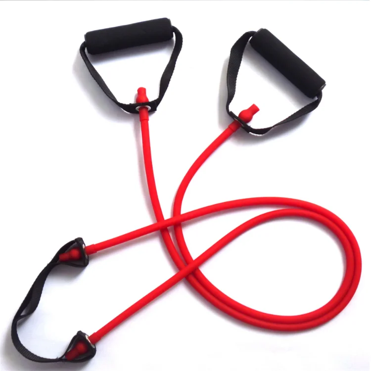 
Gym Yoga Latex Training Exercise Fitness Resistance Bands Tubes With Foam Handles 