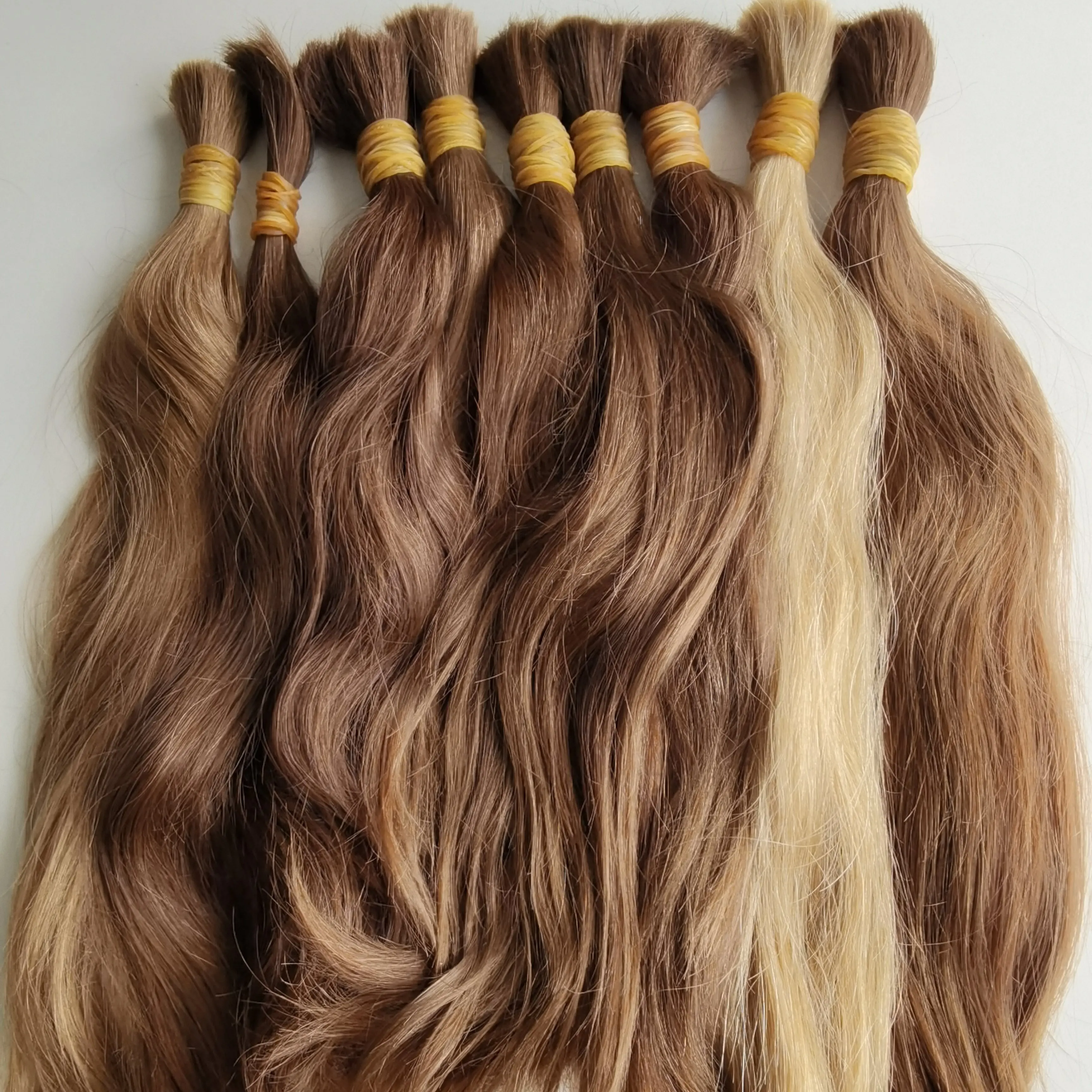 100% unprocessed european russian virgin remy human hair extension/bulk
