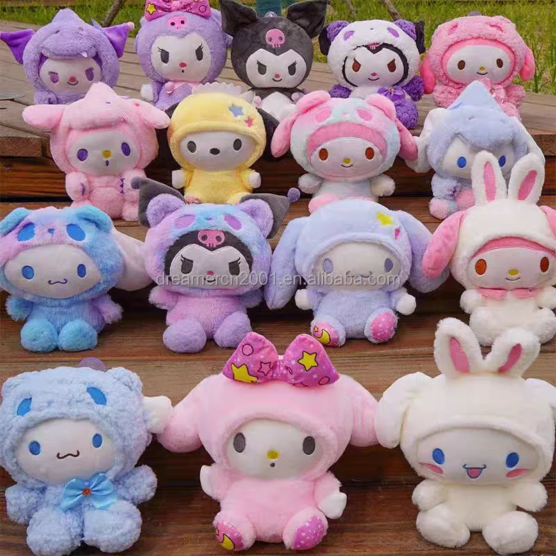 High-end Wholesale Anime Figure Kuromi Plush Stuffed Plush Toy Animal My Melody Japan Sanrioed drag panda series drag Plush Toy