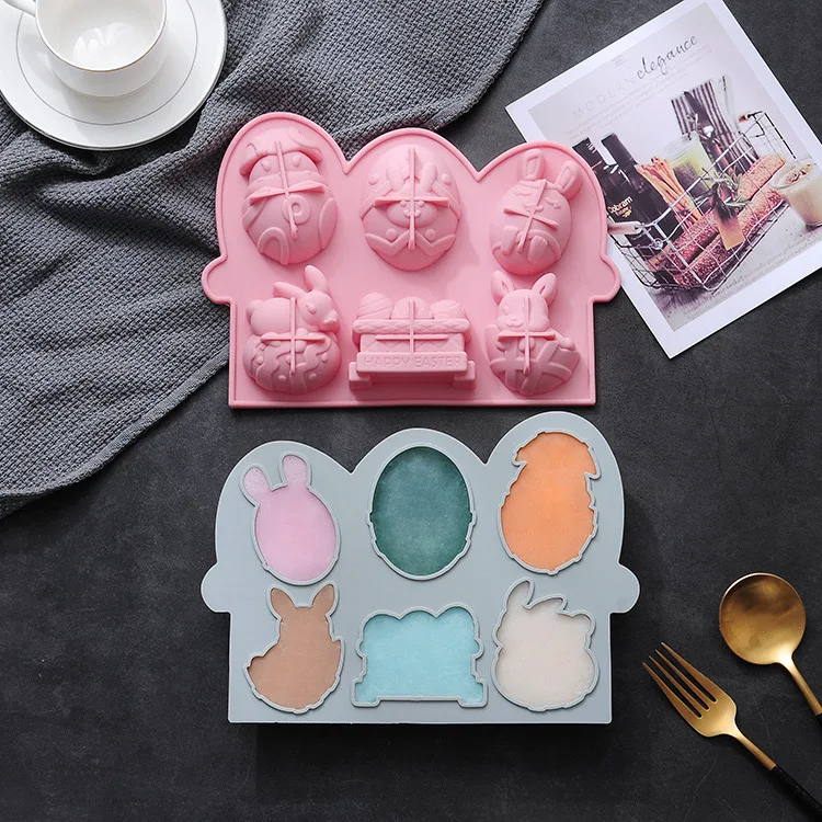Egg Shaped Mold Baking Pan Resin Cake Chocolate Mold Easter Egg Silicone Bunny Silicon Molds for Chocolate