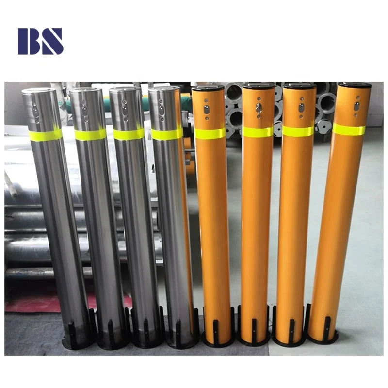 Manual Retractable Bollard Price Parking Post Security Bollard Road Barrier Lock 114 900 Mounting Pipe Clamp