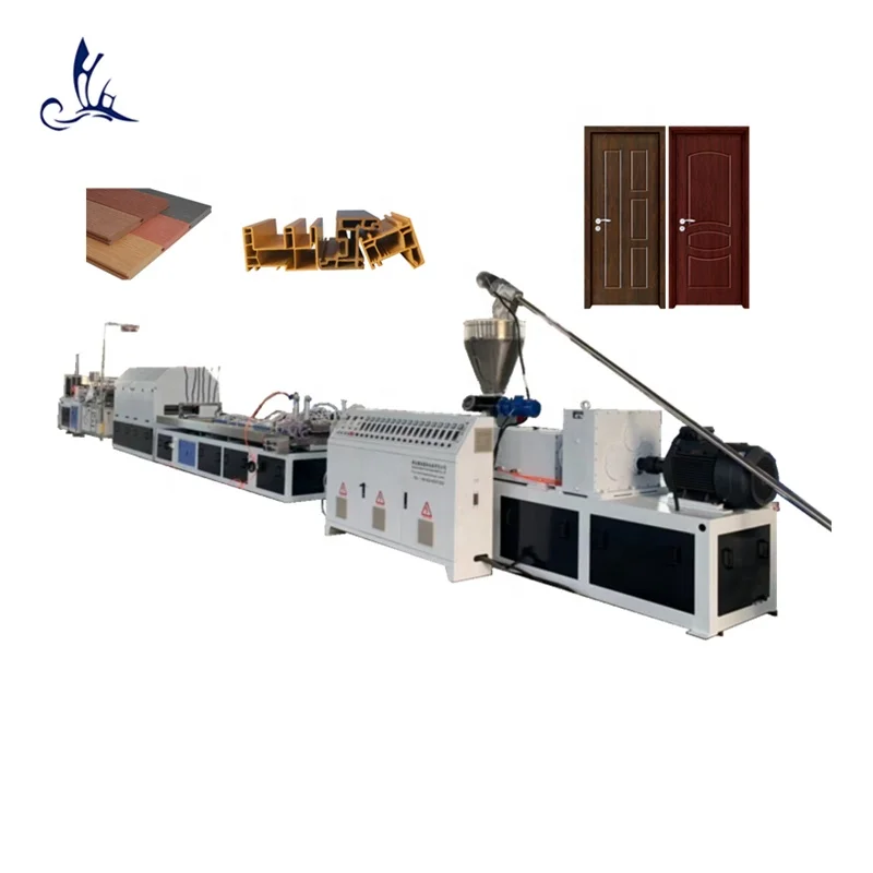 WPC Wood Plastic Door Frame Profile Making Machine Production Line