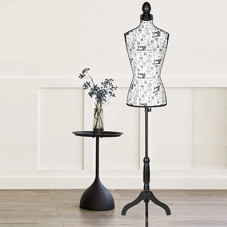 Professional manufacturer adjustable Female Mannequin Dress Form Torso Tripod Stand Display