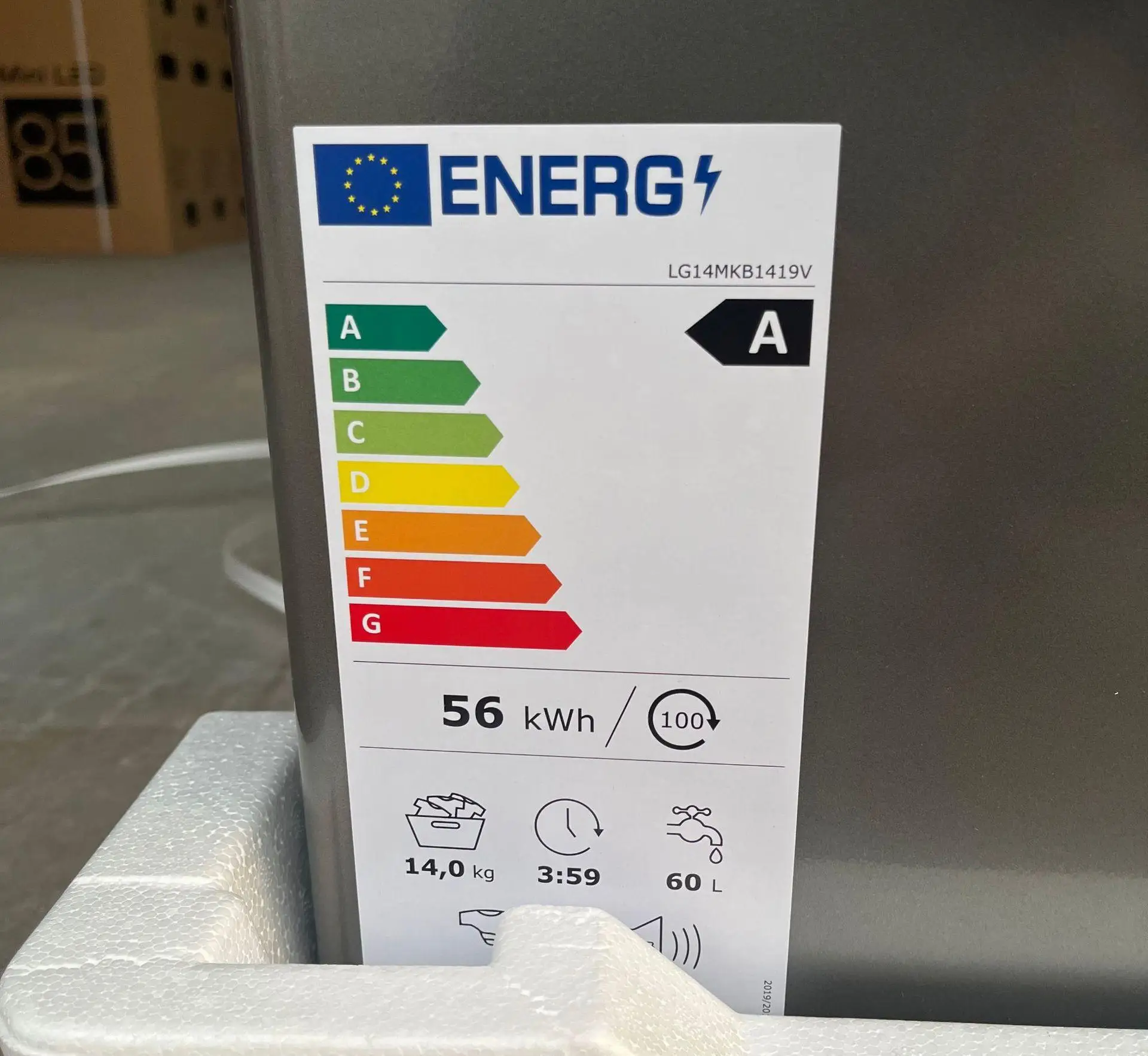 14KG automatic LED display full English drum washing and drying washing machine