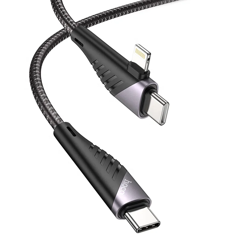  U95 2-в-1 PD кабель для передачи данных и зарядки с разъемом Type-C/Lightning PD20W телефон
