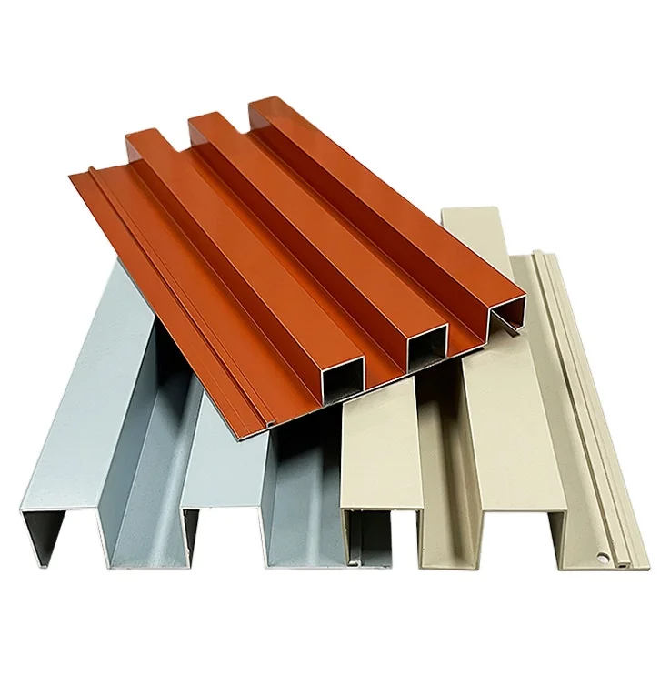 New design Wooden Grain Waved Great Wall Aluminum Sheets For Wall Decoration