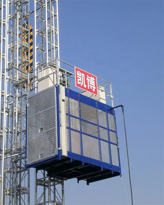 Exterior construction elevator with compact structure passenger lift for construction site scaffold hoist tower