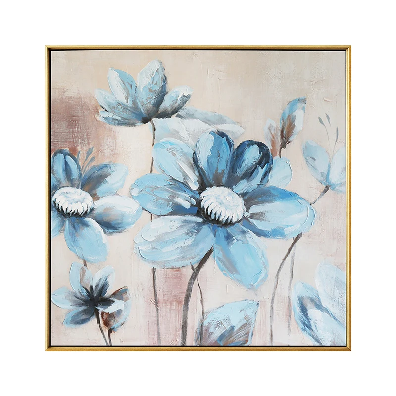 
Hand painted antique decorative flowers still life oil painting on canvas 