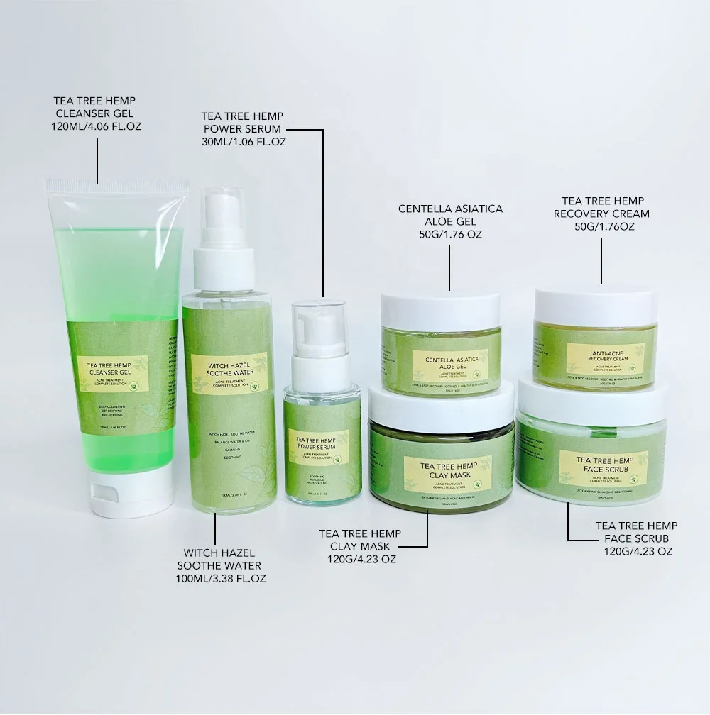 Wholesale Popular whitening organic facial rice skin care products for acne set