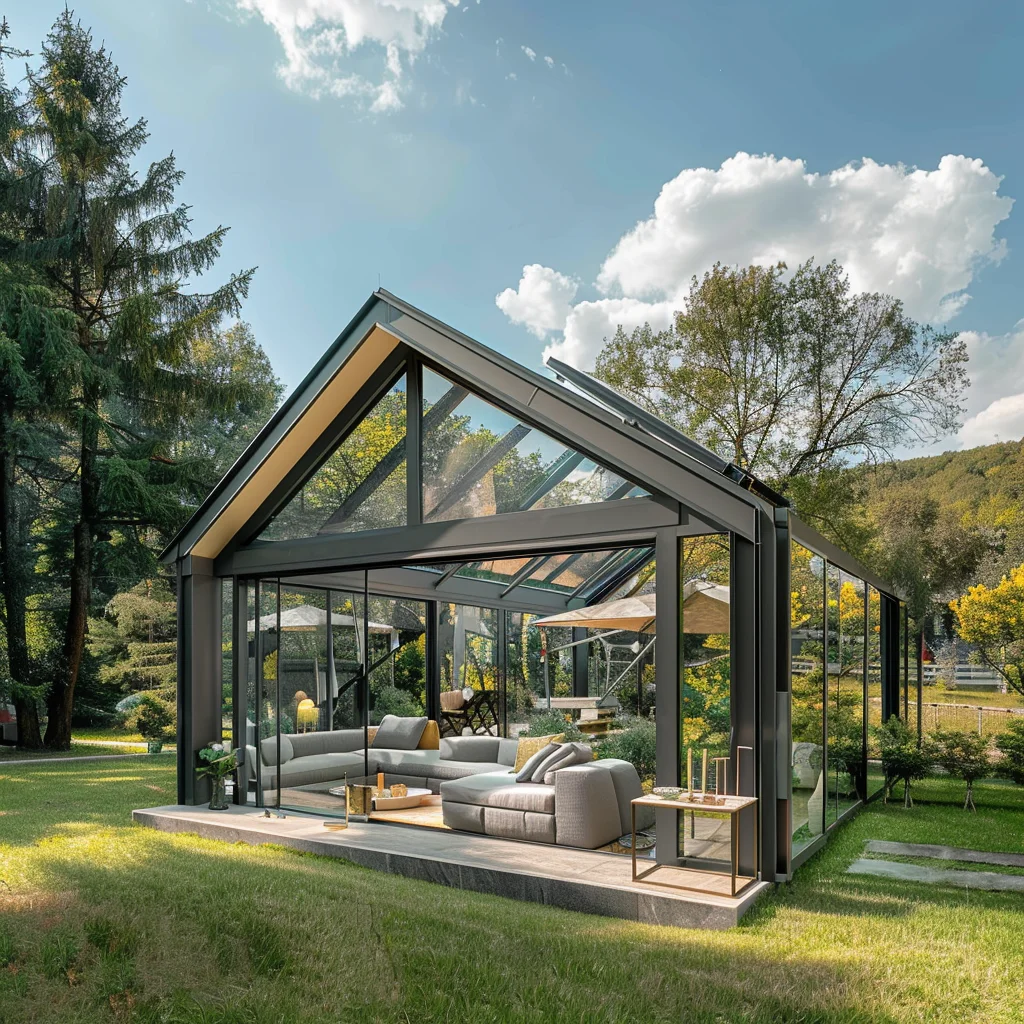 Scienlan Luxury Solarium veranda sunroom glass house prefab sunroom 4 Season Plant House Flower house