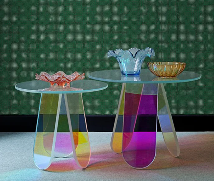 Modern Round Coffee Table Living Room Acrylic Smart Coffee Table For Home Decor