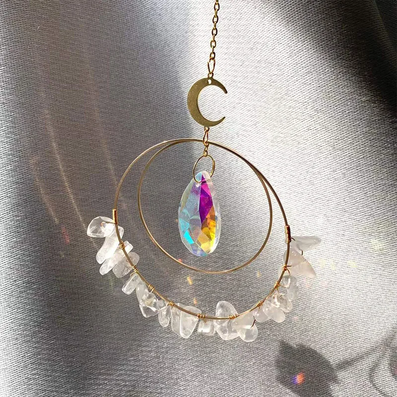 Wholesale High Quality Natural Crystal Sun Catcher Catchers Hanging Suncatche