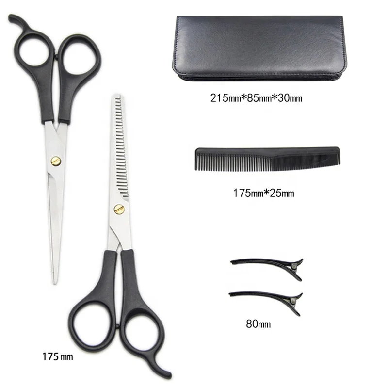6pcs Classic Barber Scissors Hairdressing Japanese Barber Set Haircut Sets Hair Cutting Shears Professional Clippers for Sale