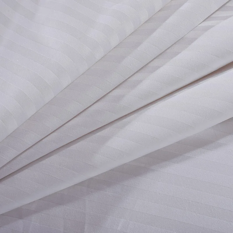 Wholesale Hotel Linen 100% Cotton Satin Stripe Flat Sheet 300TC Hotel Collection Bed Sheet
