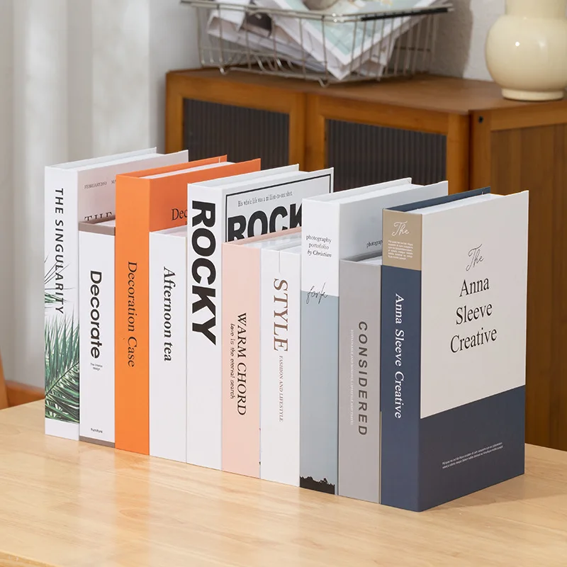 Fashion model faux books for decoration 27cm black gray  decorative books for home stand decor