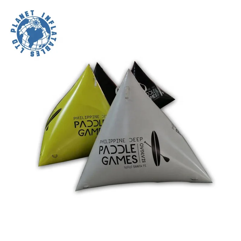 Regatta Sailing Race 1.5m PVC  Inflatable Swim Plastic Triangle Buoy for Triathlon Water Event