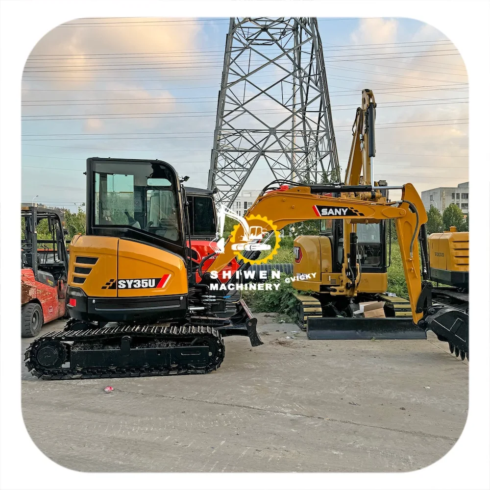 Used excavator SANY 35 2024 model SANY SY35U SY35c SY26U SY18U SY16c mini excavadora SANY 35 U mini excavator with side boom